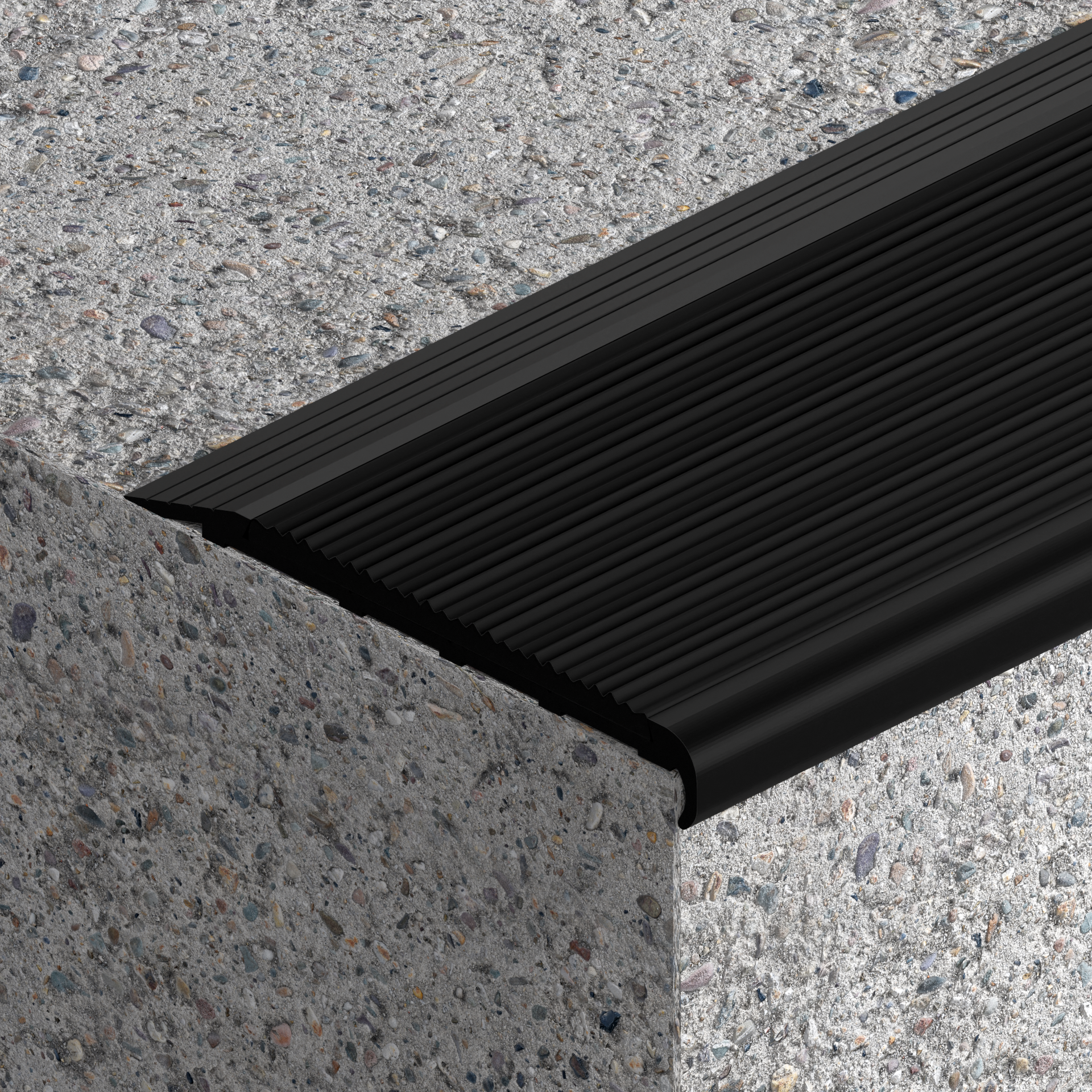 VisioEdge - Black Anodised with Rubber Insert - 10mm X 75mm