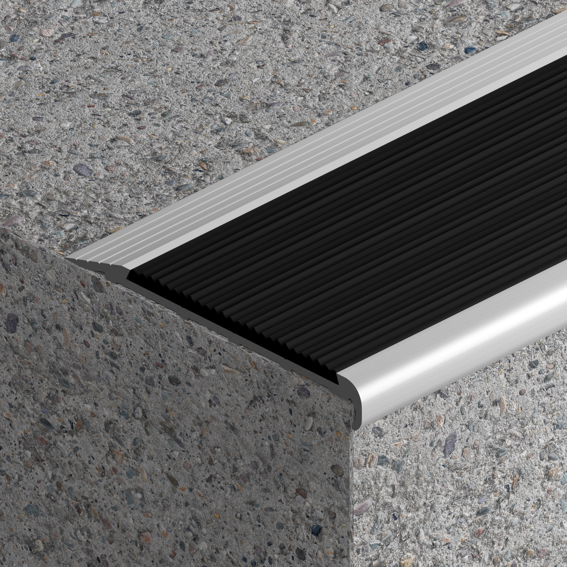 VisioEdge - Aluminium with Rubber Insert - 10mm X 75mm