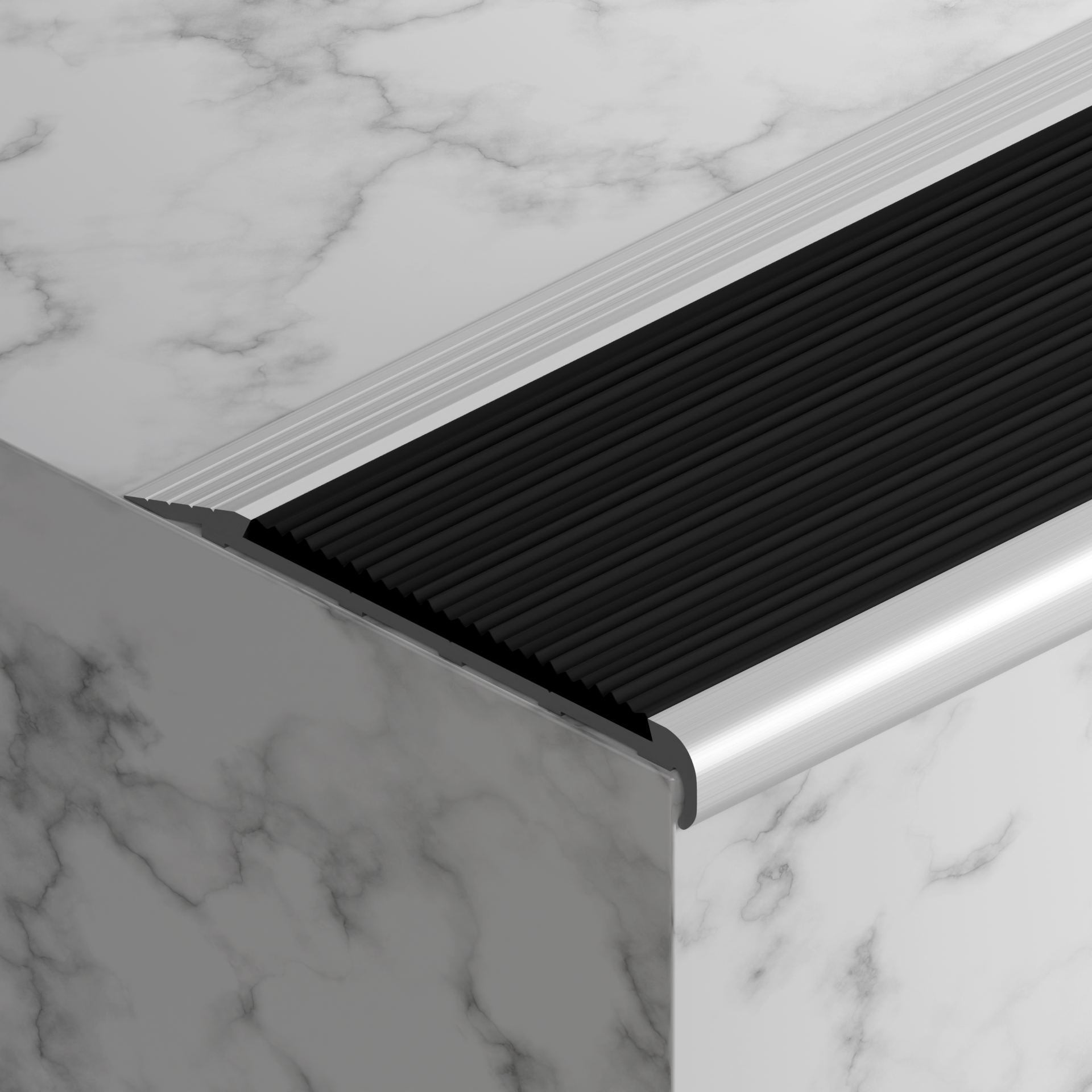 VisioEdge - Aluminium with Rubber Insert - 10mm X 75mm
